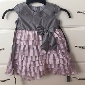 Toddler dress with bottom peachy-pearl color